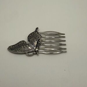 Butterfly Side Comb Vintage Silver Tone Hair Accessories Quality New